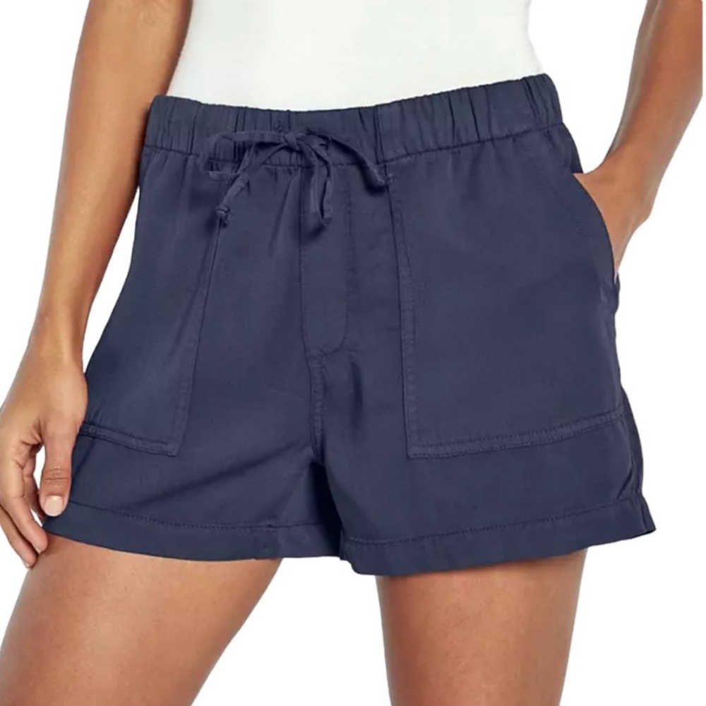 GAP Navy Blue Tencel Pull-On Shorts